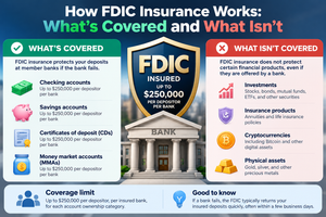 FDIC insurance coverage explained for bank deposits